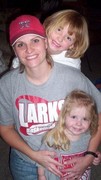 Mrs. McVey, Jailee & Jasee showing their Lark Pride!!